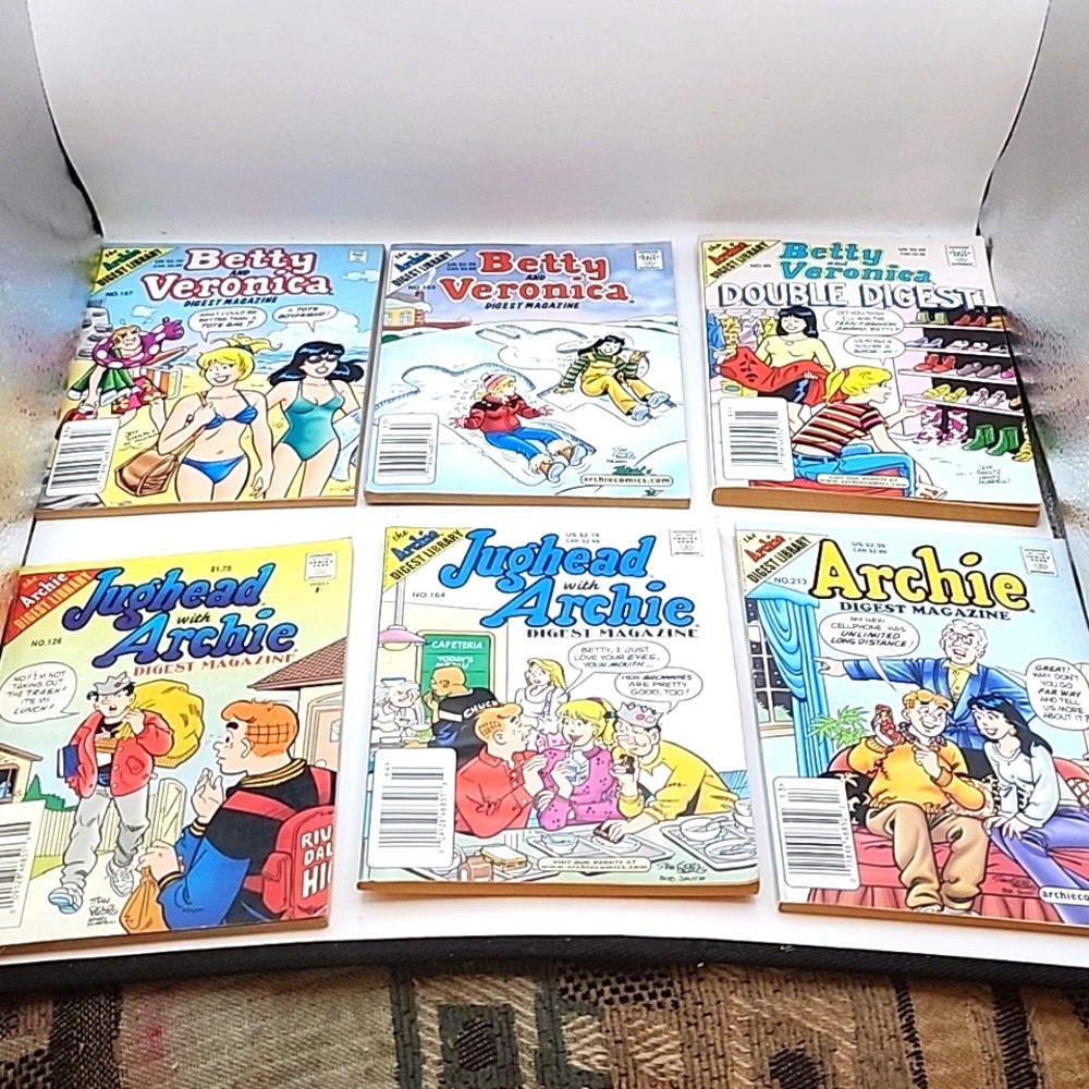 1996-2005 Archie, Jughead, Betty & Veronica Digest Magazines 7 Count